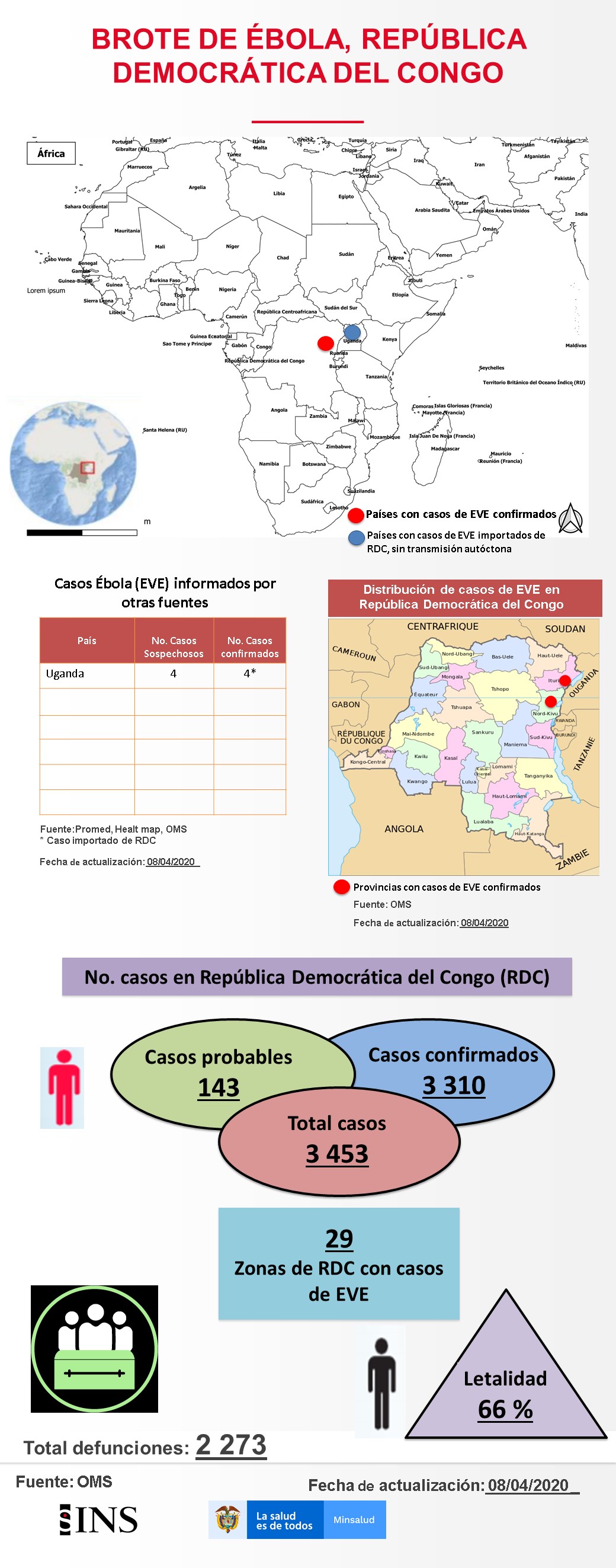 Mapa Ébola